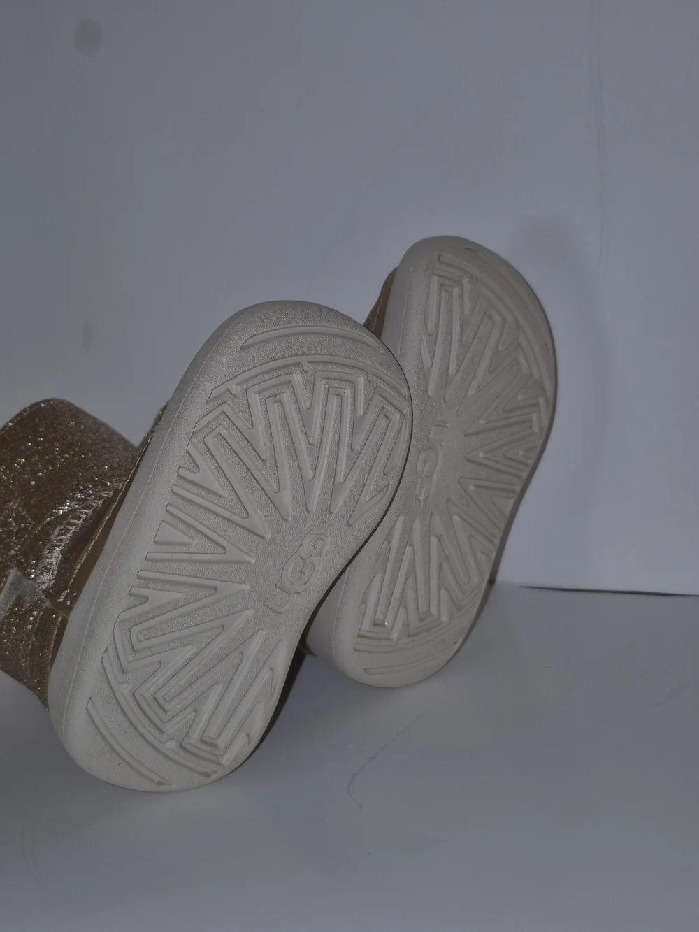 UGG Kids Glittery Gold Shearling Boots